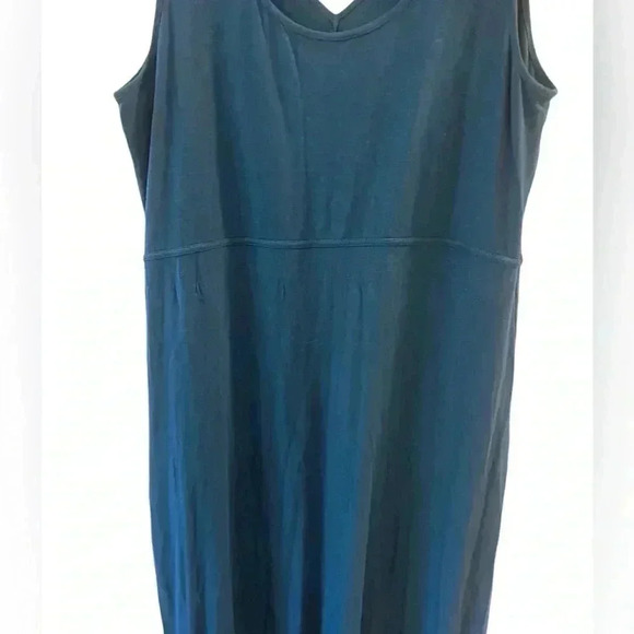 J Jill maxi dress sleeveless blue with pockets - Picture 3 of 8
